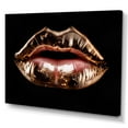 thumbnail image 2 of Designart "Rosegold Lips Of Luxury" Fashion Wall Art For Bathroom, 2 of 5