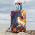 thumbnail image 5 of Salouo Rainbow Sunset Cloud White Horse Pattern Travel Dust-proof Suitcase Cover, Softside Suitcase Protector Luggage Cover Protector for 18-32inch ,Not Included Suitcase, 5 of 8
