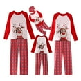 thumbnail image 1 of Family Matching Parent-child Pajamas Set Cartoon Plaid Sleepwear Homewear Sets, 1 of 9