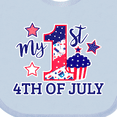 thumbnail image 4 of Inktastic My 1st 4th of July with Stars and Cupcake Boys or Girls Baby Bib, 4 of 4