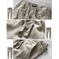 thumbnail image 4 of Pantalones tipo chándal tipo chándal para hombre, algodón blanco roto de 30 pulgadas, 4 of 5