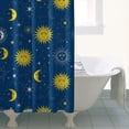 thumbnail image 4 of Blue Sun Moon Star Pattern Shower Curtain 36"x72" ,Bathroom Decorative Shower Curtains Set with 12 Hooks,Modern Waterproof Washable Shower Curtain, 4 of 6