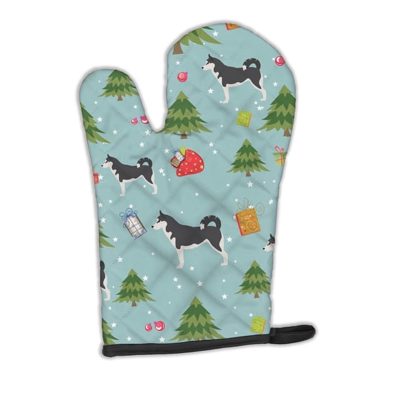 Christmas Siberian Husky Oven Mitt