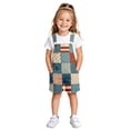 thumbnail image 3 of Little Boys 4th of July Patriotic Outfit Star Striped American Flag Denim Bib Shorts Casual Jean Romper Jumpsuit Daily Holiday Wear, 3 of 6