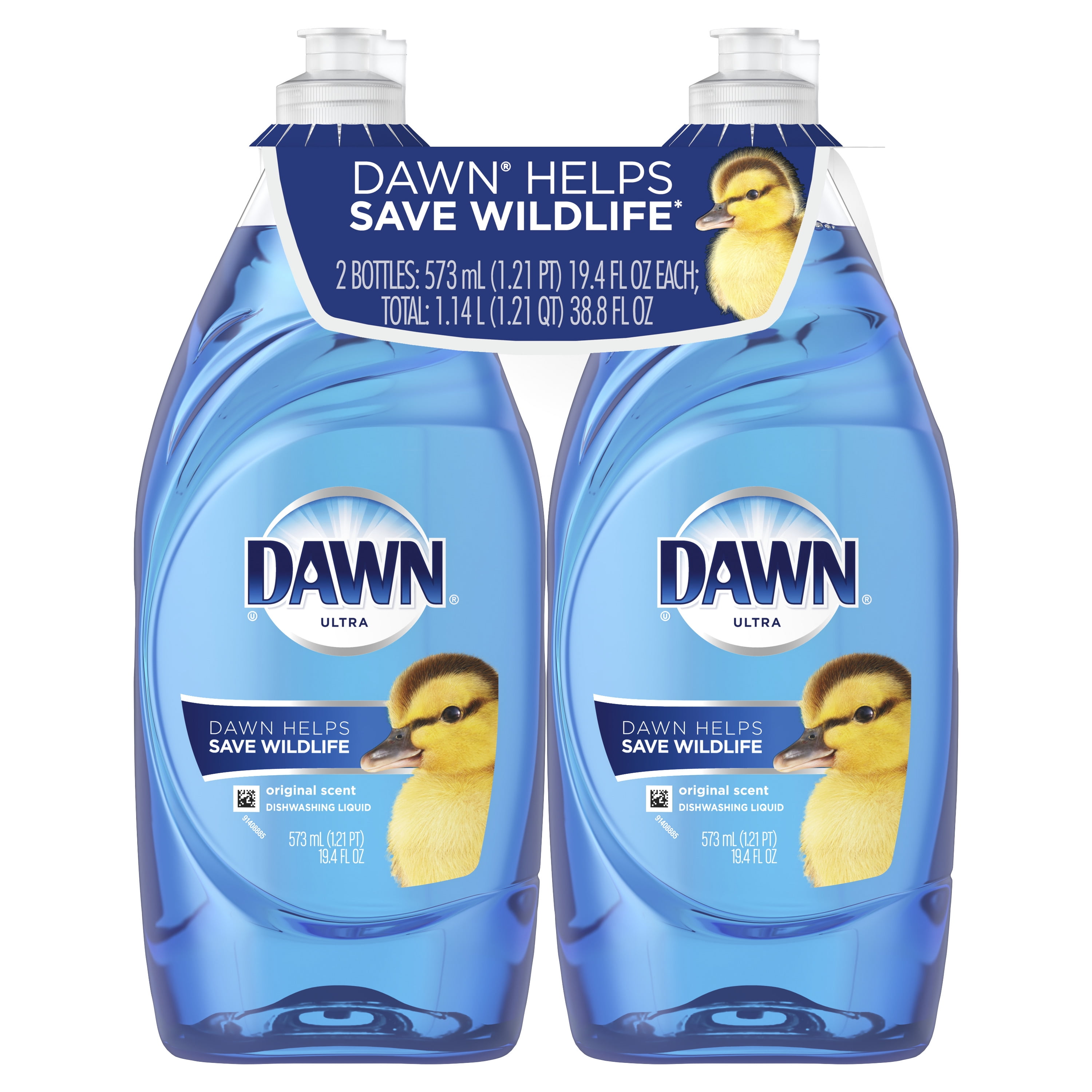 Dawn Ultra Dishwashing Liquid Dish Soap, Original Scent, 2x19.4 fl oz