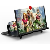 12" Screen Magnifier for Cell Phone,3D Magnifying Projector Screen Enlarger Expander for Movies, Videos, and Gaming, Foldable Phone Stand with Screen Amplifier, Compatible with All Smartphones