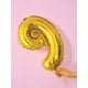 thumbnail image 2 of 1pc 16-inch Silver Mini Number Balloon, Cute Party Decoration, 2 of 4