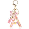 thumbnail image 3 of Keychain for Women - Butterfly Tassel Key Ring, Fashion Pendant for Purse Handbags Girls, 3 of 9
