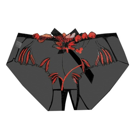 Women s Crotchless Underwear Cheeky Panties for Women L Womens Lingerie Sexy Crotchless Black Panties
