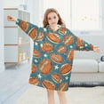 thumbnail image 5 of joogoo Blanket Hoodie for Rugby Ball Football Stars Oversize Sweatshirt 3-14 YR L, 5 of 7