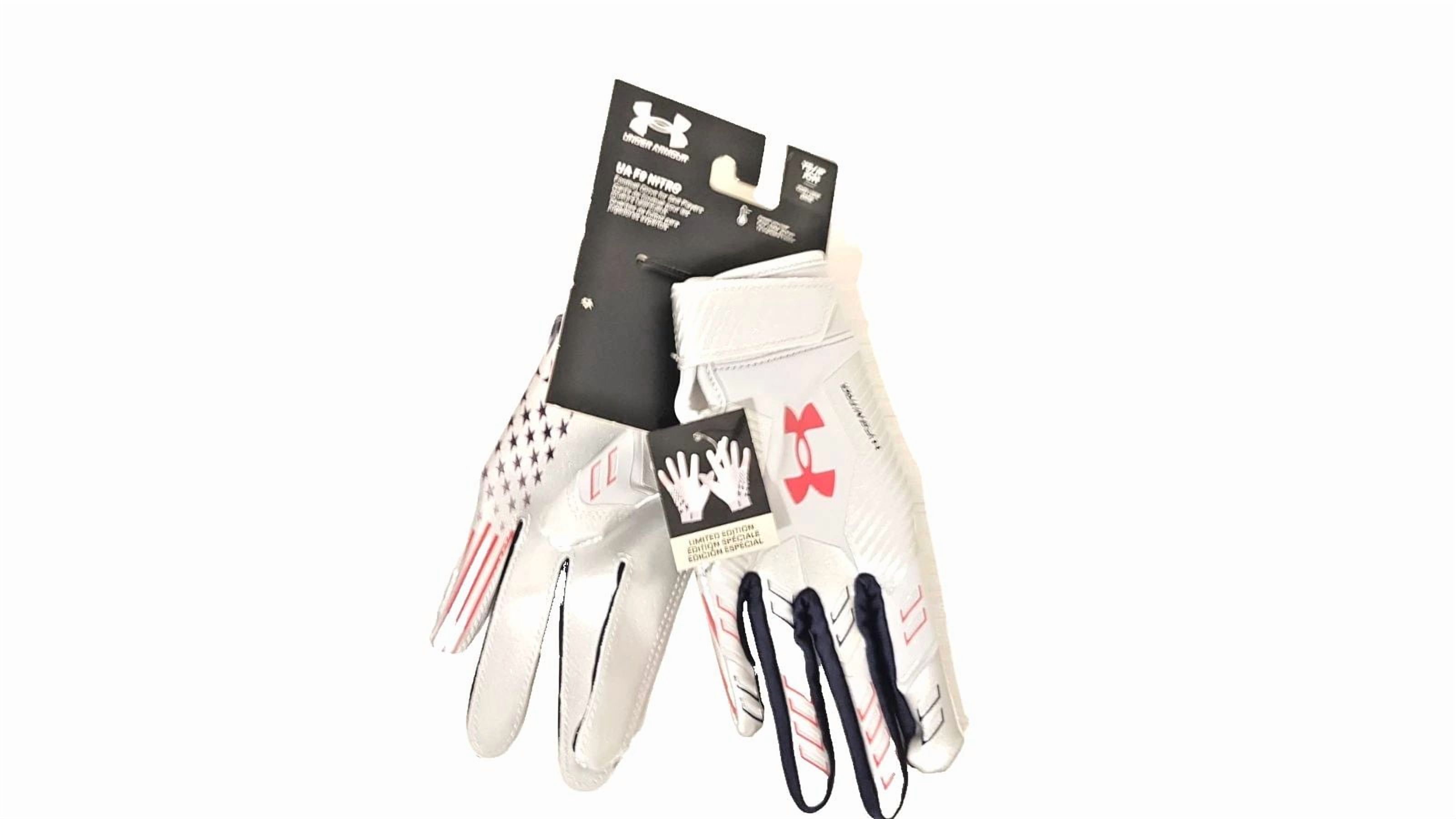 Under Armour UA F9 NITRO LE Gray/Blue Football Reciever Gloves