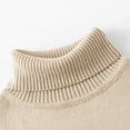 thumbnail image 5 of Lmnyox Kids Solid Sweater Tops Boys Girls Turtle Neck Long Sleeve Sweaters Casual Knitted Pullover Sweater, 5 of 9