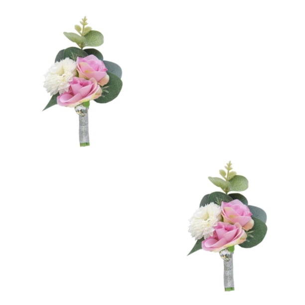 Ramillete de boda Cateissary 5 piezas artificial Púrpura claro