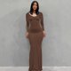 thumbnail image 1 of 2023 Summer Women Sexy Spaghetti Strap Black Skims Long Dress Y2k Sleeveless Solid Skinny Bodycon Trumpet Maxi Dresses VestidosXL Gao Jinjia LED, 1 of 2