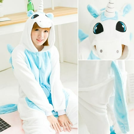 

CoCopeanut Animal Stitch Unicorn Panda Onesie Adult Teenagers Women Pajamas Funny Flannel Warm Soft Overall Onepiece Night Home Jumpsuit