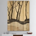 thumbnail image 2 of Designart 'Forest Silhouette IV' Modern Farmhouse Print on Natural Pine Wood, 2 of 3