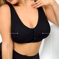 thumbnail image 6 of Dwellite Bra for Women Front Closure No Underwire Comfort Senior Wireless Full Coverage Bra 2026 Black 48, 6 of 6