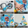 thumbnail image 4 of Lsque Mario Pattern Doormat, Durable Flannel Fabric, Waterproof Stain and Fade Resistant, Low Profile,Indoor Outdoor Door Mats, Easy Clean Patio Entrance Mat, 16x24in, 4 of 8
