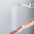 thumbnail image 5 of Chic Square Design Shower Head, Pearly Abs Plate Chrome Finish High Pressure For Refreshing Showers, Universal Connection Lightweight And Durable Portable Showerhead (With Self-Cleaning Nozzles), 5 of 5