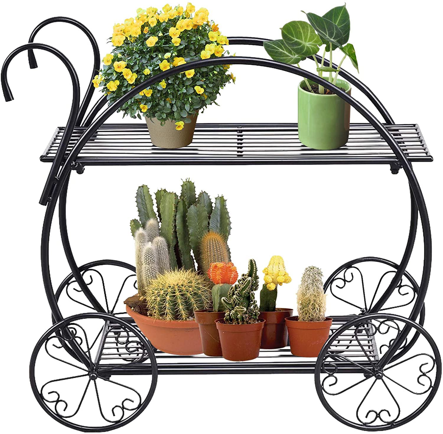 Flower Succulent Plant Pot Stand Metal Rack Garden Display Shelf Holder Decor
