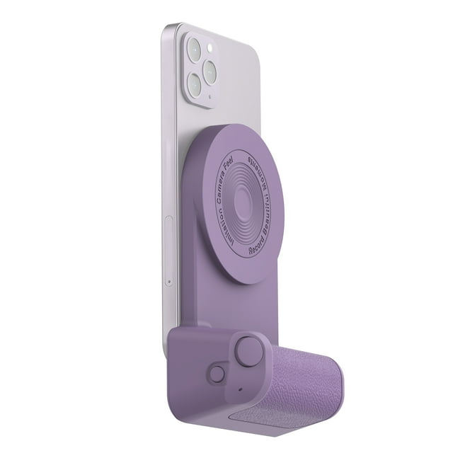 Magnetic Phone Handle Grip Handheld Phone Camera Grip Smartphone Selfie Grip Phone Holder Stabilizer Phone Stand BT Connection Replacement for iPhone 14/13/12/11 Series Android Phones