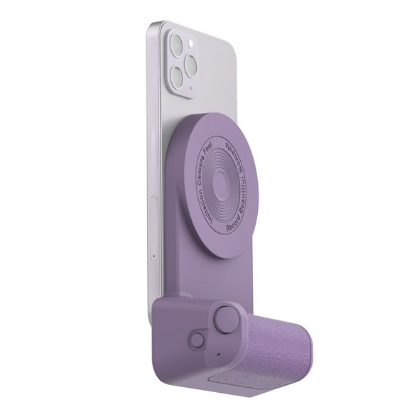 Graflsoa Bluetooth Magnetic Phone Grip with Anti-Slip Handle, Built-in 200mAh Battery, Includes Metal Ring & USB Cable, Available in Purple