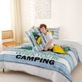 thumbnail image 4 of Catabedysis Camping Theme Full Size Comforter Sets,Cartoon Tent Print Bedding Comforter Set For Boys,Multicolor,Light Gray Reversible,3-Piece,1 Comforter and 2 Pillowcases, 4 of 7