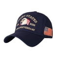 thumbnail image 3 of United States 250th Anniversary Patriotic Hat, Bald Eagle Embroidered Adjustable Baseball Cap for Men Women, Embroidered Color Block Trucker Hat Unisex, 3 of 5
