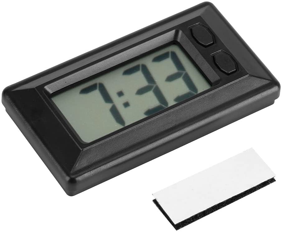 Digital Clock Car Led Clock Battery Small Operated Wall Calendar Display Vehicle Adhesive Mini Decor for Home Table Dashboard Desk