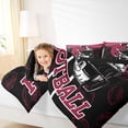 thumbnail image 4 of Homewish Football Helemt Bedding Comforter Set,Rugby Sport Lovers Twin Comforter Sets,Black Red Bedding Set For Boys,Ultra Soft Home Decor Reversible,2-Piece, 4 of 8