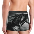 thumbnail image 4 of Kdxio Men's Boxer Briefs with Running Horse Black And White Print - Comfortable and Breathable Underwear for Everyday Wear, 4 of 7