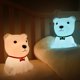 thumbnail image 3 of Luz nocturna para niños, linda luz nocturna para perro para dormitorio, luz nocturna para cachorros, regalos de cumpleaños para niños y niñas, control de lámpara de silicona recargable por USB, luz nocturna para mascotas Rojo Verde, 3 of 5