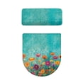 thumbnail image 5 of HELLHERO Turquoise Garden View Toilet Seat Cover Replacement, Easy to Install Polyester Toilet Cover, U-Shaped, 5 of 8