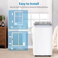 thumbnail image 4 of Lumiparty 14,000 BTUs Portable Air Conditioners, 3-in-1 Smart AC Unit W/ Dehumidifier, Remote Control, Cools Room up to 750 Sq.ft., Black, 4 of 6