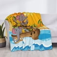 thumbnail image 3 of Fuzoiu Animals on Noah's Ark1 Print Flannel Blanket,Throw Blanket,Flannel Home Decor,Fleece Bed Blankets,Cozy Soft Blanket for Bed, Sofa, Camping, and Travel-40"x30", 3 of 6