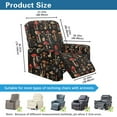 thumbnail image 6 of SCRAWLGOD Mushroom Daisy Floral Black Recliner Chair Covers Stretch Reclining Cover for Recliner Chair Washable 1 Seat Chair Covers for Reclining Chairs with Elastic Band for Dogs Pets, 6 of 7