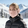 thumbnail image 2 of Unique Bargains 1 Pc Two-in-one Face Mask Windproof Balaclava for Cycling Pink, 2 of 6