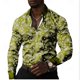 thumbnail image 4 of Camisa de discoteca de moda para hombre, camisa casual con estampado floral retro en 14 colores, camisa de manga larga con solapa y botones, camisa para hombre S-5XL, 4 of 5