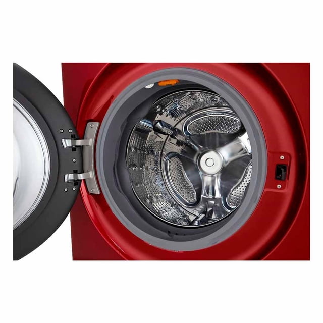 Centro de Lavado LG Lavadora Automática y Secadora a Gas Natural 22 KG Roja