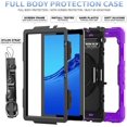 thumbnail image 3 of Huawei MediaPad T5 10 Case, Full-Body Protective Shockproof Cover with Screen Protector, 360° Rotating Stand, Hand/Shoulder Strap for Huawei Mediapad T5 10 10.1 inch 2018 Tablet, 3 of 6