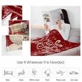 thumbnail image 4 of Christmas Throw Flannel Blanket 30x40In Snowflakes Retro Snowman Watercolor Red Super Soft Cozy Bed Blanket, Lightweight Plush Fuzzy Bed Throw for Bedroom Sofa Couch Living Room, 4 of 4