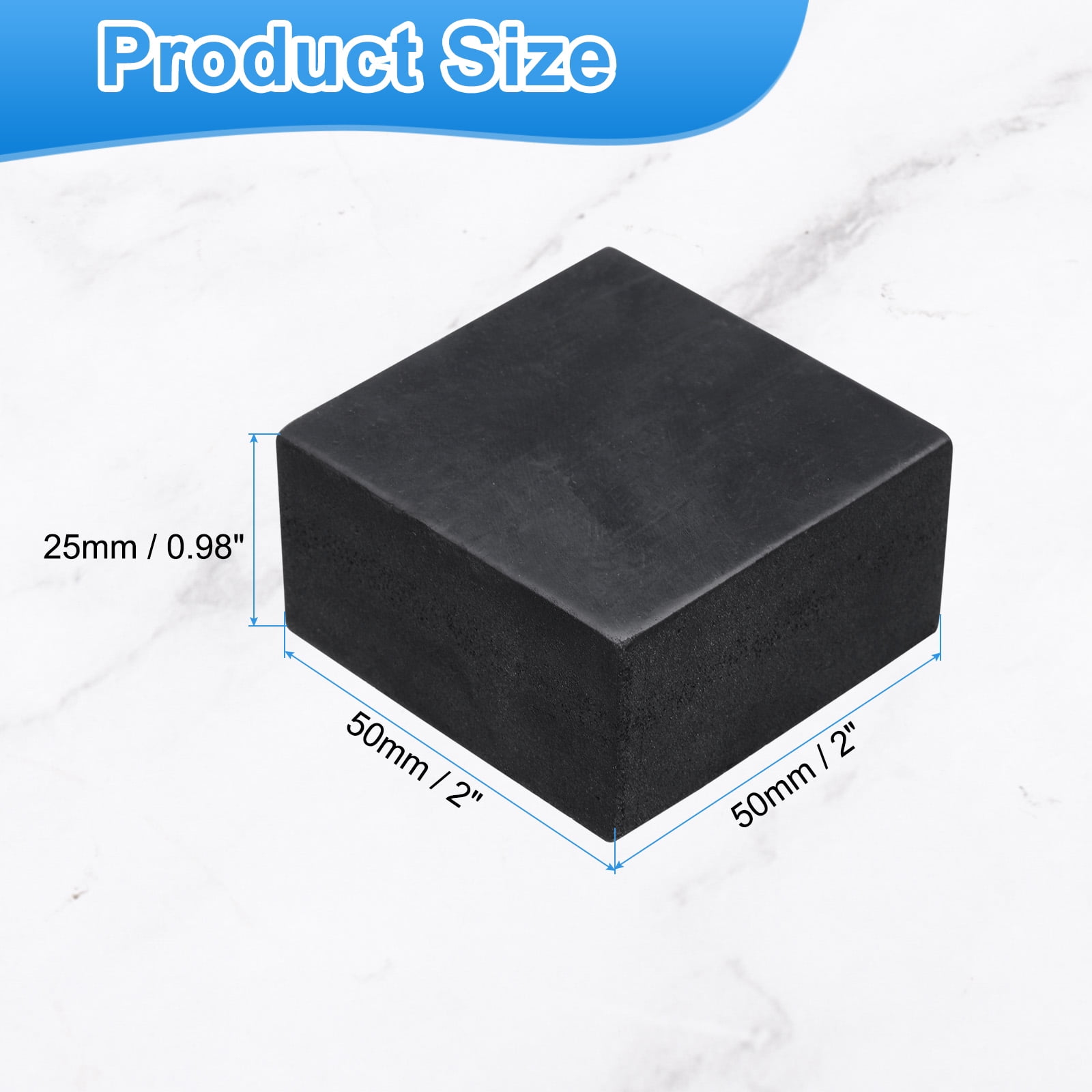 Uxcell 8 Pack Rubber Anti Vibration Pads, 2" x 2" x 1" Square Rubber Shock Absorbing Washer Pads, Non-Skid Protector Mat for Washer Dryer Air Conditioner Compressor