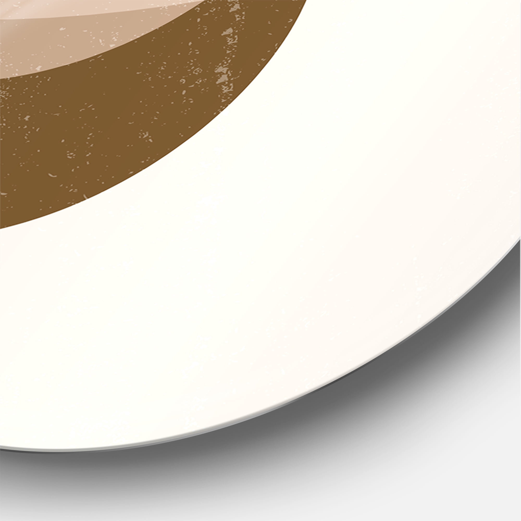 Designart 'Abstract Moon and Sun Geometrics In Terracotta I' Modern Circle Metal Wall Art 11x11 - Disc of 11