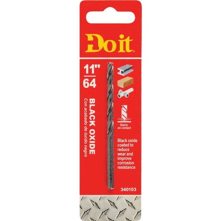Do it 11/64 In. Black Oxide Drill Bit  312161DB