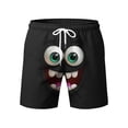 thumbnail image 3 of Yaoyar Mens Beach Shorts Cute Funny Face Summer Swim Trunks Novelty Beachwear Summer Sports Vacation Drawstring Shorts with Pockets, 3 of 5