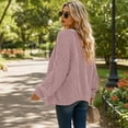 thumbnail image 5 of Womens Chunky Cable Knit Cardigan Sweaters Open Front Long Sleeve Slouchy Fall Outwear Coats, L, 5 of 6