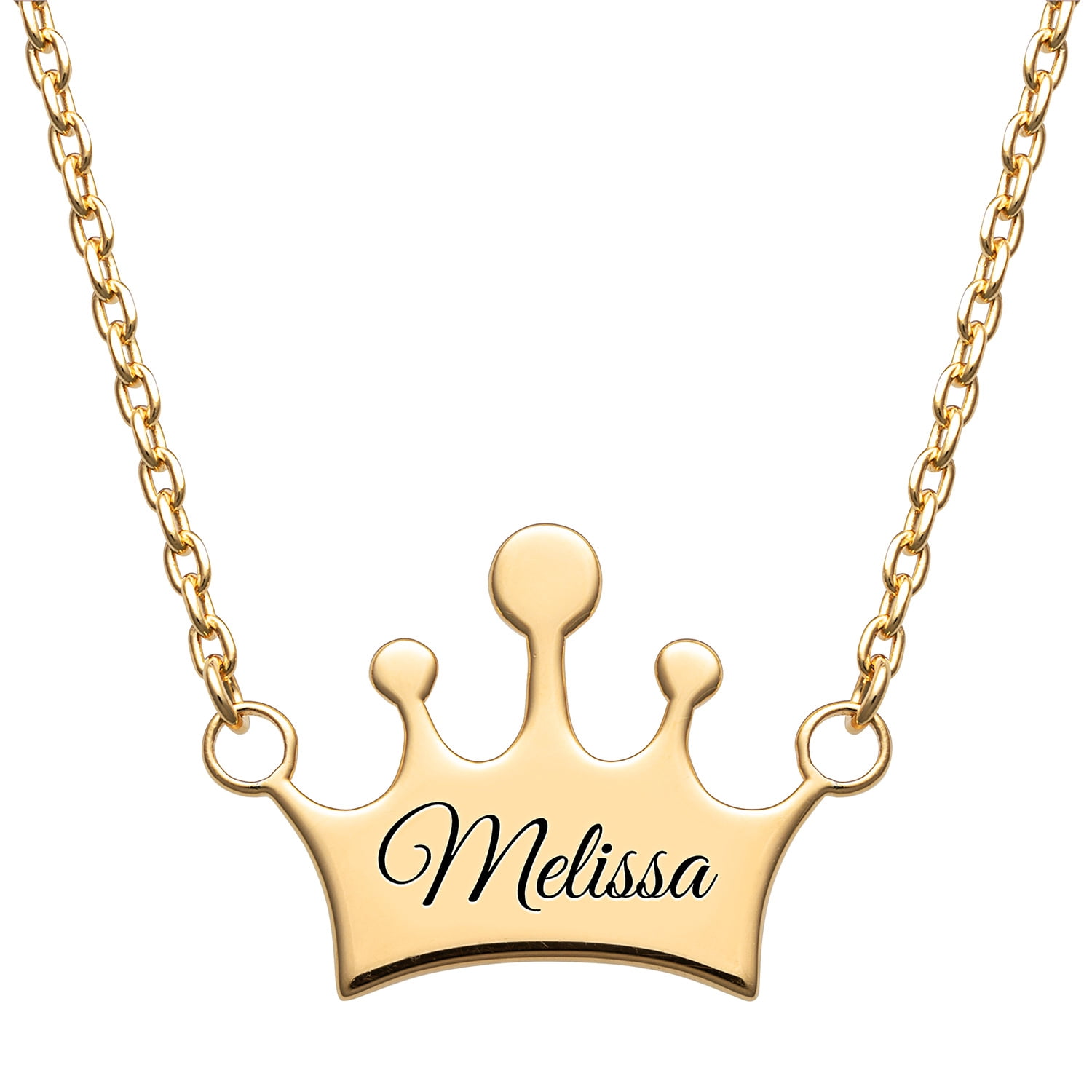 personalized crown necklace