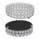 thumbnail image 3 of Crystal Cosmetic Makeup Tray 8in Round Display Tray Mirrored Metal Welded Structure for Food Perfume Jewelry Wine Silver, 3 of 5