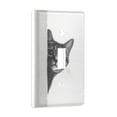 thumbnail image 2 of Yayeee Toggle Light Switch Wall Plate 1-Gang 4.5"x2.7" Home Decorative Outlet Cover, Black Cute Cat, 2 of 7