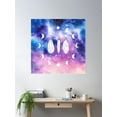 thumbnail image 2 of Galactic Crystals Witch Mystical Moon Phase Poster Wall Art, Modern Wall Decor, 30x30 UNFRAMED, 2 of 3